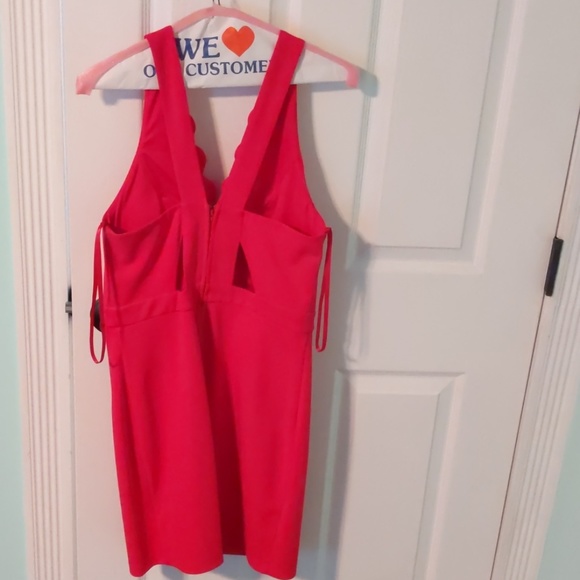 Light fucia mini cocktail dress - Picture 4 of 6